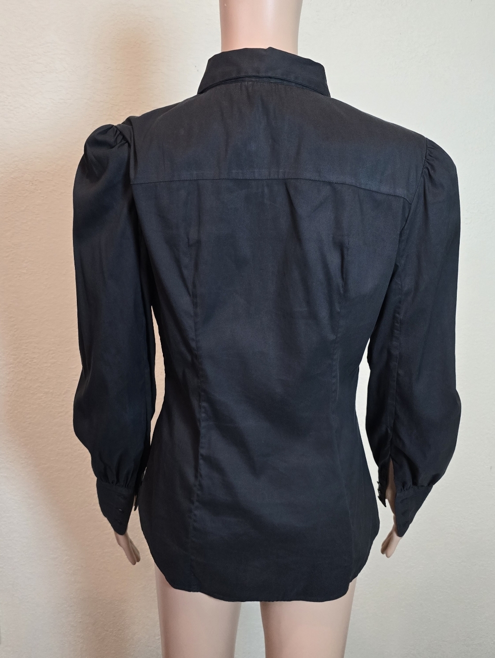 Prada Women’s Long Sleeve Black Cotton  Blend Shirt size 38 - Picture 2 of 11